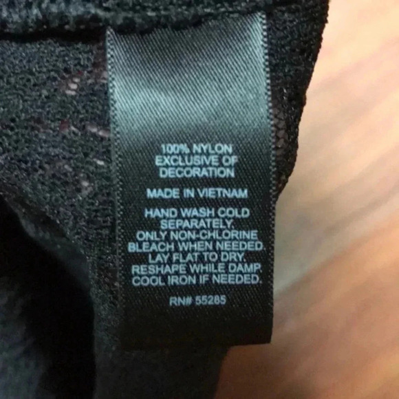 Express Black Railroad Trim Lace Babydoll‎ Tank med - Picture 2 of 5